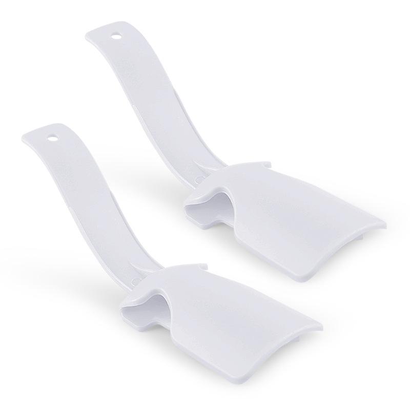 1pair Unisex Plastic Lazy Shoe Helpers Portable Shoehorn Sock Shoe Slider Travel Handled Lifting Wearing Helper