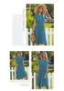 European & American Summer Polka Dot Mid-length Retro Dress with Tie-Up Pleated Short Sleeves