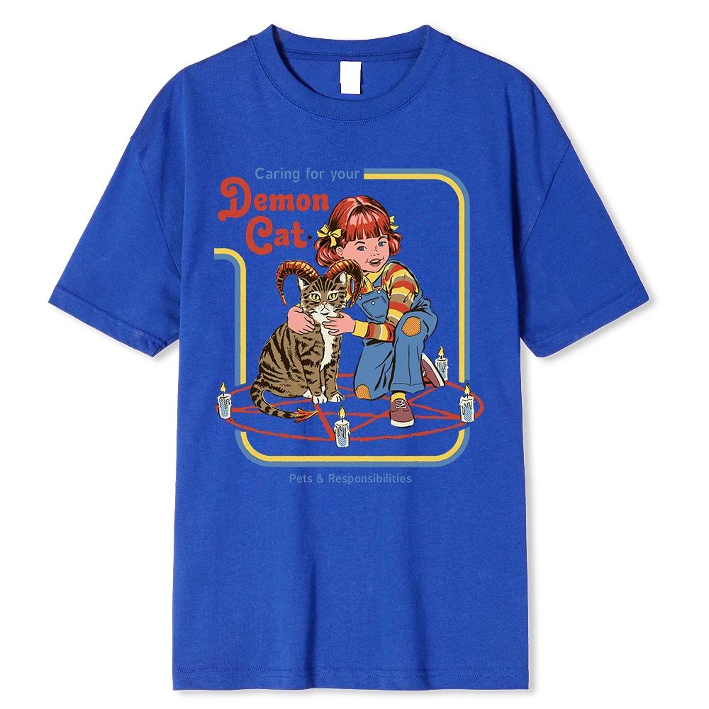 

Серия комиксов ужасов Продай свою душу Экономика для детей Мужские футболки Модные футболки Свободная хлопковая футболка Одежда Уличная футболка XXXXXL синий