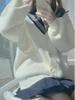 Women's Small Japanese JK Furry Knitted Sweater Cardigan - Soft, Warm, Long-Sleeved for Autumn/Winter