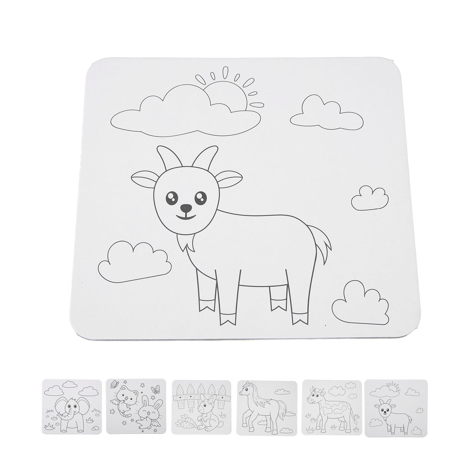 Предварительно нарисованный холст с контуром животного — фото 3