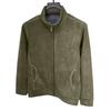 Men Coat Stand-Up Collar Long Sleeve Zipper Closure Polar Fleece Jacket