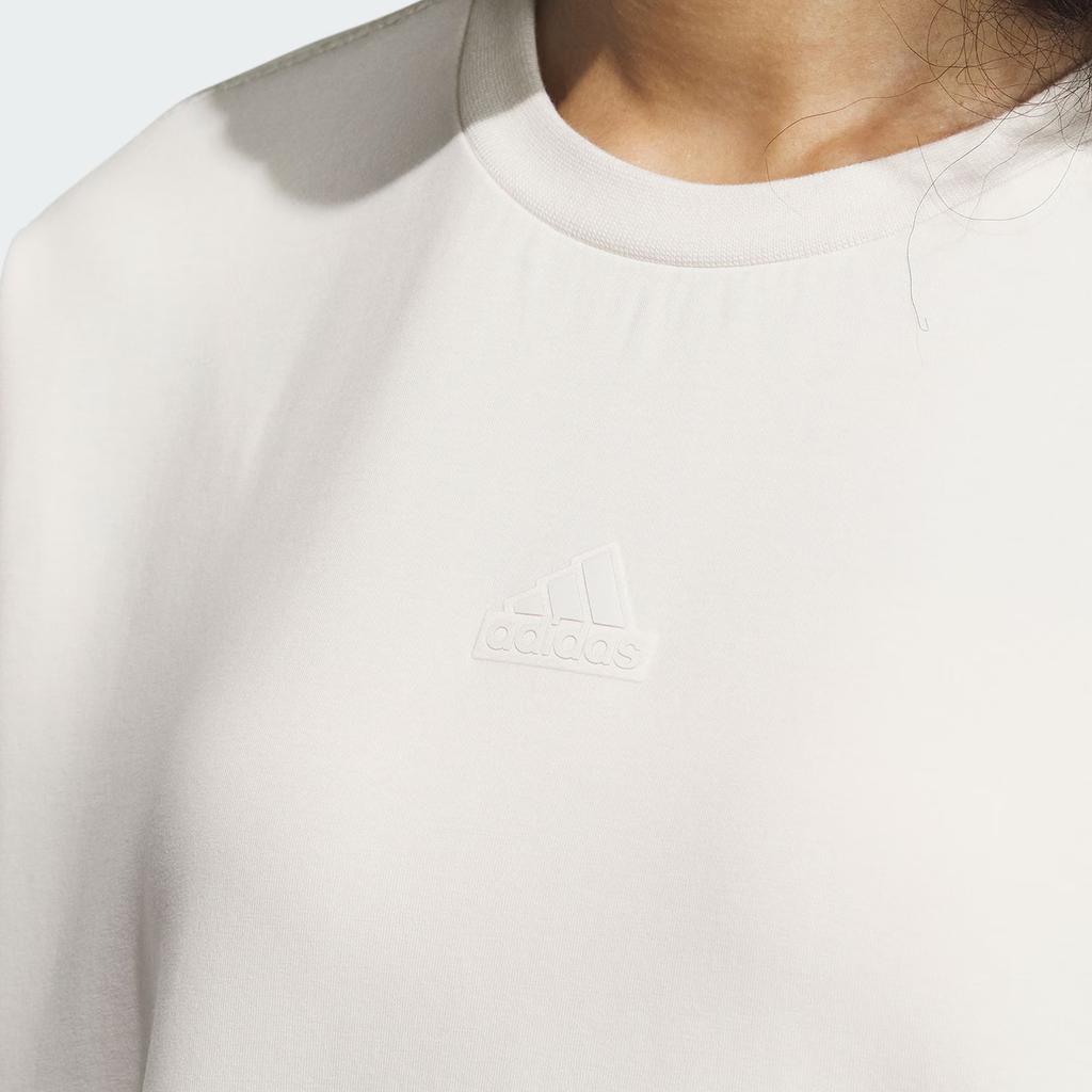 Adidas Future Style Crew Sweatshirt Reflective Stripes Sports Casual Pullover Round Neck Women Sweatshirt Pink White IM8953