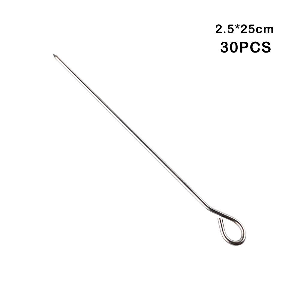 30 kusů Barbeque Kachna Kuřecí maso Vepřové Hovězí Špíz Náhradní Zelenina Jídlo Grilovací rolka Jehly Nástroj na vaření