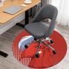 1pc Inuyasha, Red Cloak Round Chair Mat Area Rug - Non-Slip, Floor Mat for Office, Bedroom, Home Decor Christmas Gift P0811267