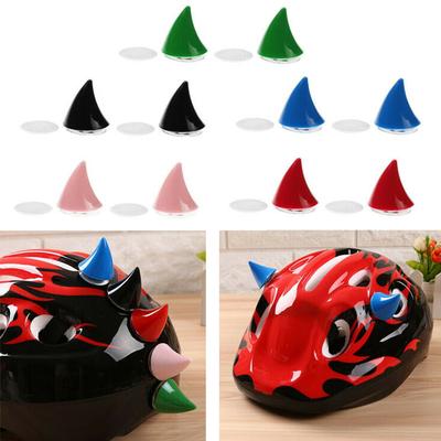 2 Stück Helm Teufel Horn Dekoration Motorrad Helm Sucker Dekoration DIY Zubehör