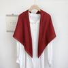 Head Scarf Solid Color Versatile Silk Scarf Women's Summer Air-conditioned Room with Cotton and Linen Shawl Simple Temperament Scarf