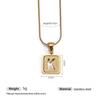 Stainless Steel Electroplated 26-Letter Pendant Necklace with Round Snake Chain