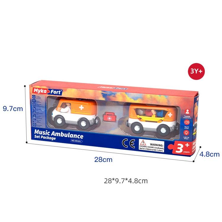 

Детская головоломка-симулятор, мини-пластиковая кукла, доктор, деревянный трек, звук и свет, маленькая игрушка для скорой помощи 90161