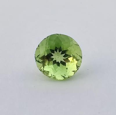 Peridot Shade Round Cut Glass Stone, 2 Carat Glass Stone, Loose Glass Stone, 8 MM Size Round.