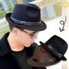 Flap Brim Bucket Hats Felt Fabric Trilby Hat New Panama Hats  Autumn Season