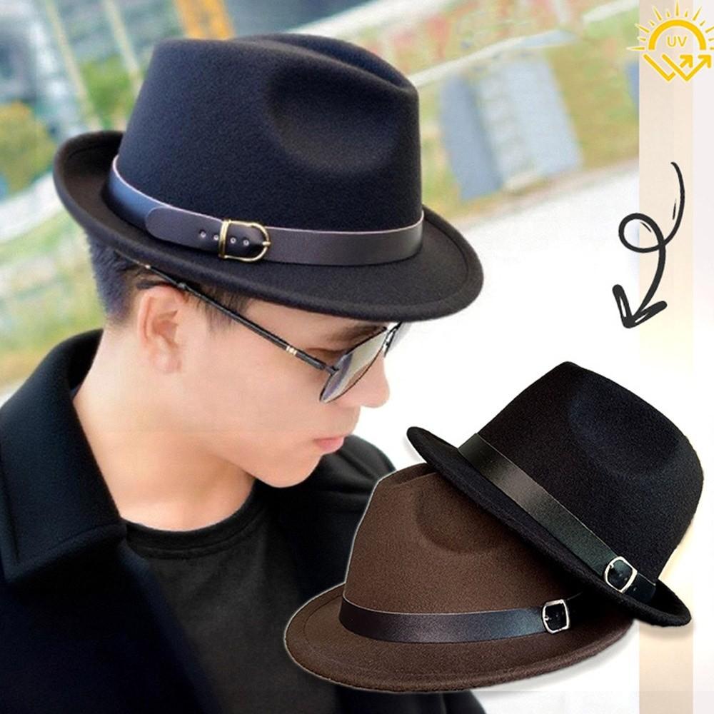 Flap Brim Bucket Hats Felt Fabric Trilby Hat New Panama Hats  Autumn Season