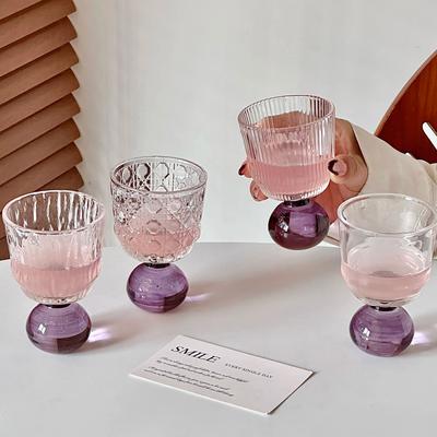 Süße Kugelbasis Glas Kreativer Mid-Century Whiskeybecher Baijiu-Tasse Teetasse Saftbecher