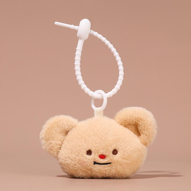 Cute Cartoon Bear & Cat Plush Pendant Keychain Charm Bulk