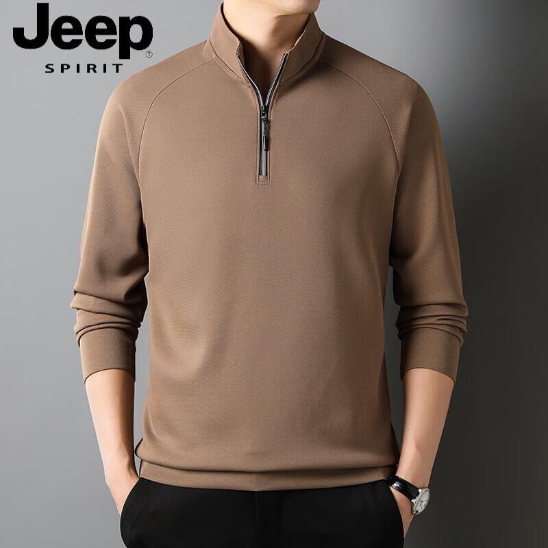 

JEEP SPIRIT Men s Half-Zip Stand-Collar Sweatshirt 3XL