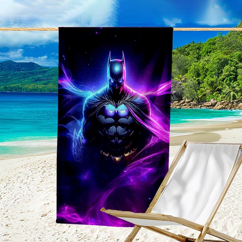 Asciugamano da Spiaggia Il Cavaliere Oscuro - Morbido, Assorbente in Microfibra, Leggero, Ideale per la Spiaggia, Feste, Viaggi, Campeggio, Regali per Fan
