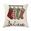 Christmas Theme Printed Sofa Pillow Case Christmas Atmosphere Decoration Bay Window Cushion