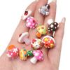 1 pezzo [17x16mm] Perline a forma di fungo in Vetro Colorato Dipinte a Mano Perline Fungo Tridimensionali Accessori Fai da Te per Gioielli Fatti a Mano