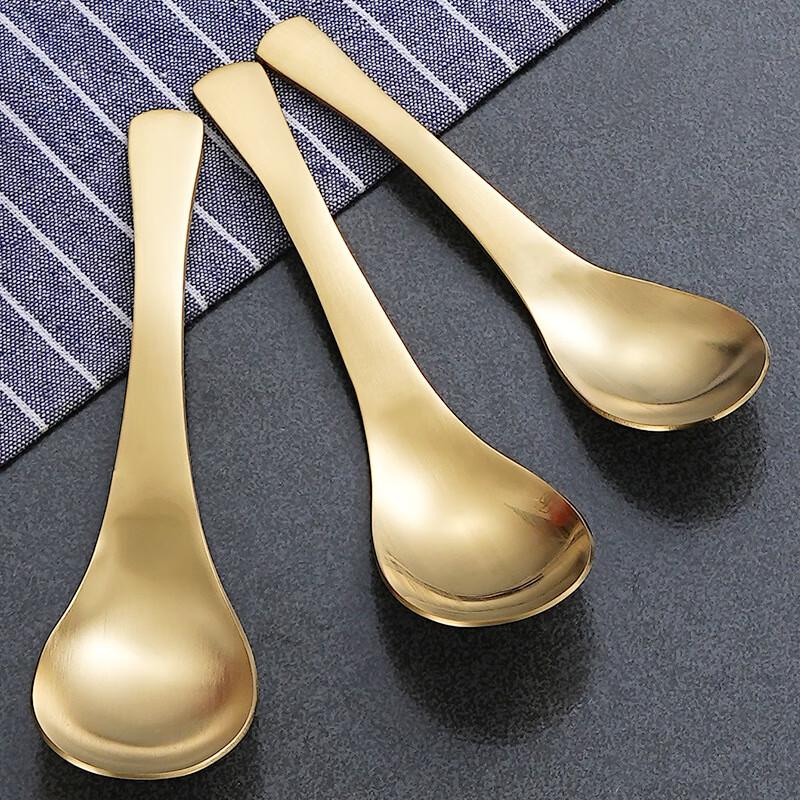 ZISIZ 304 Stainless Steel Korean Earl Soup Spoons