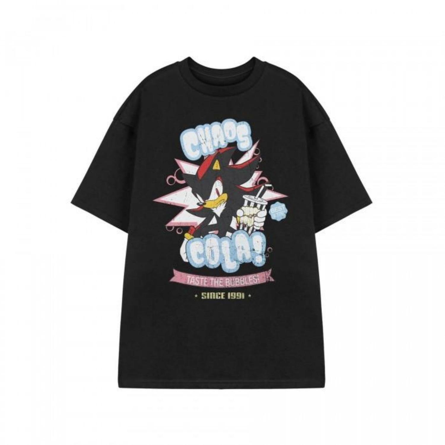 

Sonic The Hedgehog Mens Chaos Cola Shadow Short-Sleeved T-Shirt S чёрный