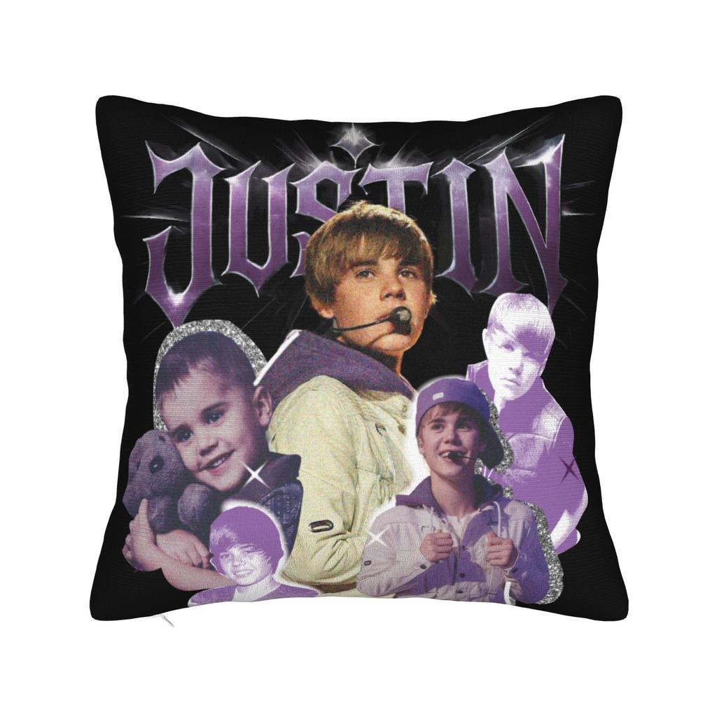 Bieber Tour Pillow Case Custom Pillow Cover For Living Room Sofa Vintage Pillowcases