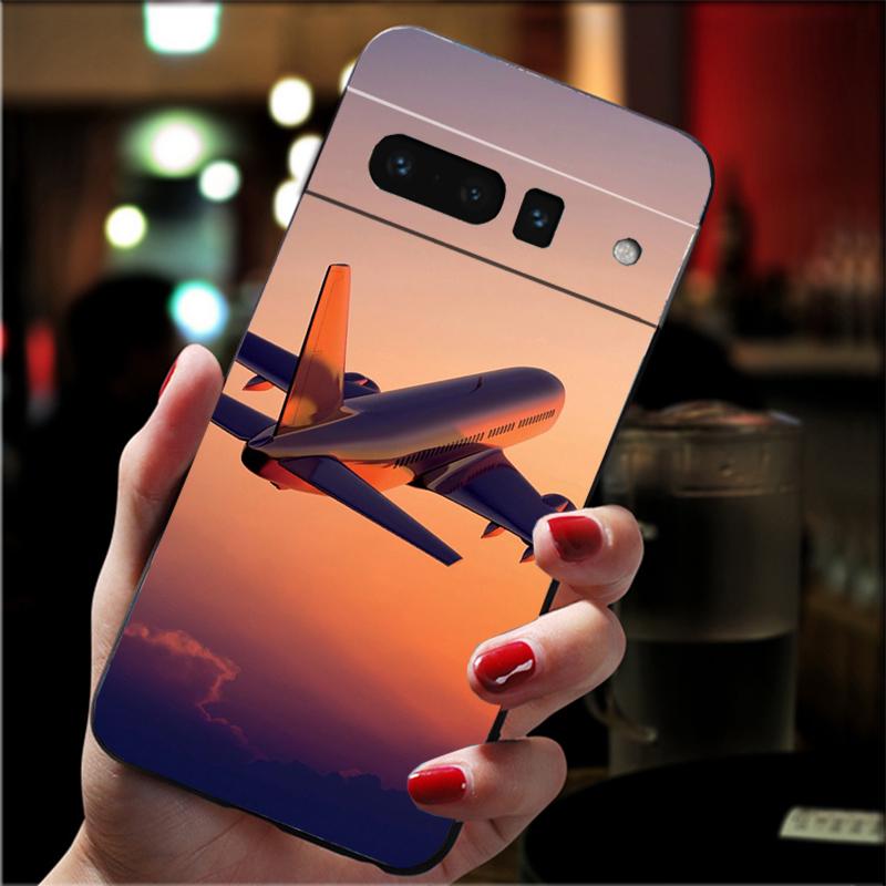 Aircraft Airplane fly travel cloud Plane Phone Case For Google Pixel 10 Pro 9 Pro XL 9A 8 7 6 Pro Pixel 8A 7A 6A Pixel 8 7 6 5