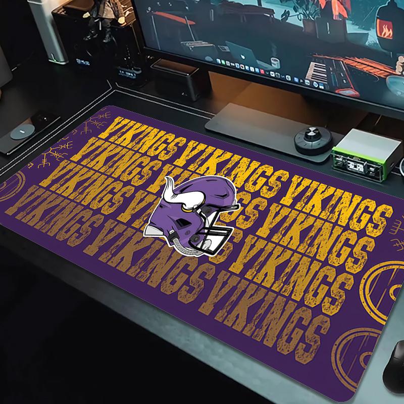 Tappetino Mouse Colore Logo Vichinghi Grande Cuscino per Tavolo da Gioco Antiscivolo Laptop Tablet Mousepad Grande Tappetino XXL Mini PC Playmat Con bordo bloccato
