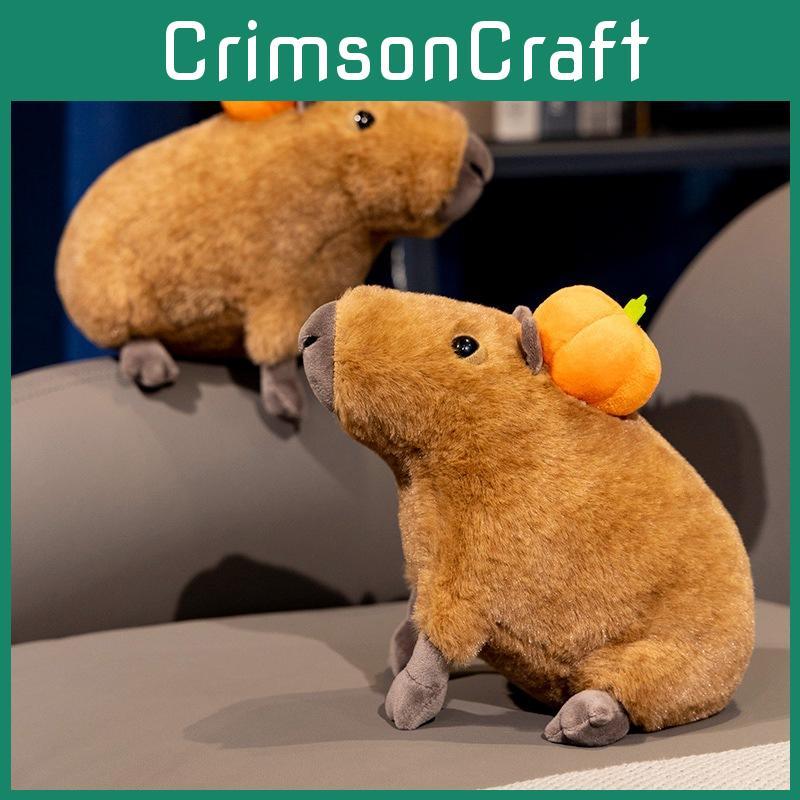 Plush Capybara Pumpkin Toy Stuffed Animal Doll Decoration Gift 30cm Collectors