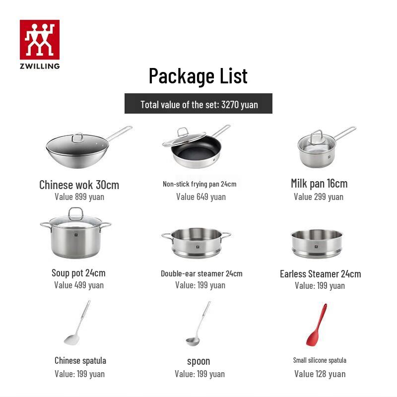 Zwilling Stainless Steel 9-Piece Cookware Set
