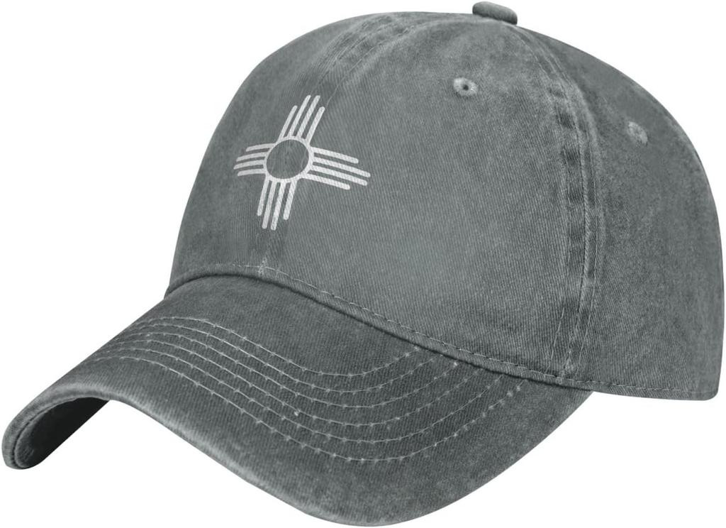 Zia Symbol New Mexico Sun Baseball Cap Washed Cotton Adjustable Casual Adult Hat