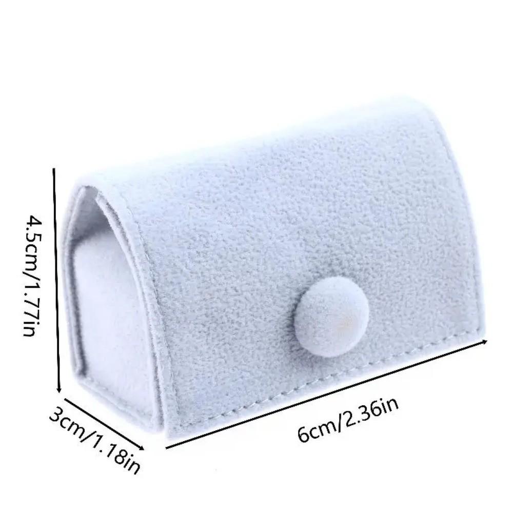 Velvet Jewelry Box Button Closure Travel Ring Box Jewelry Storage  for Wife Mom Daughter and Friend