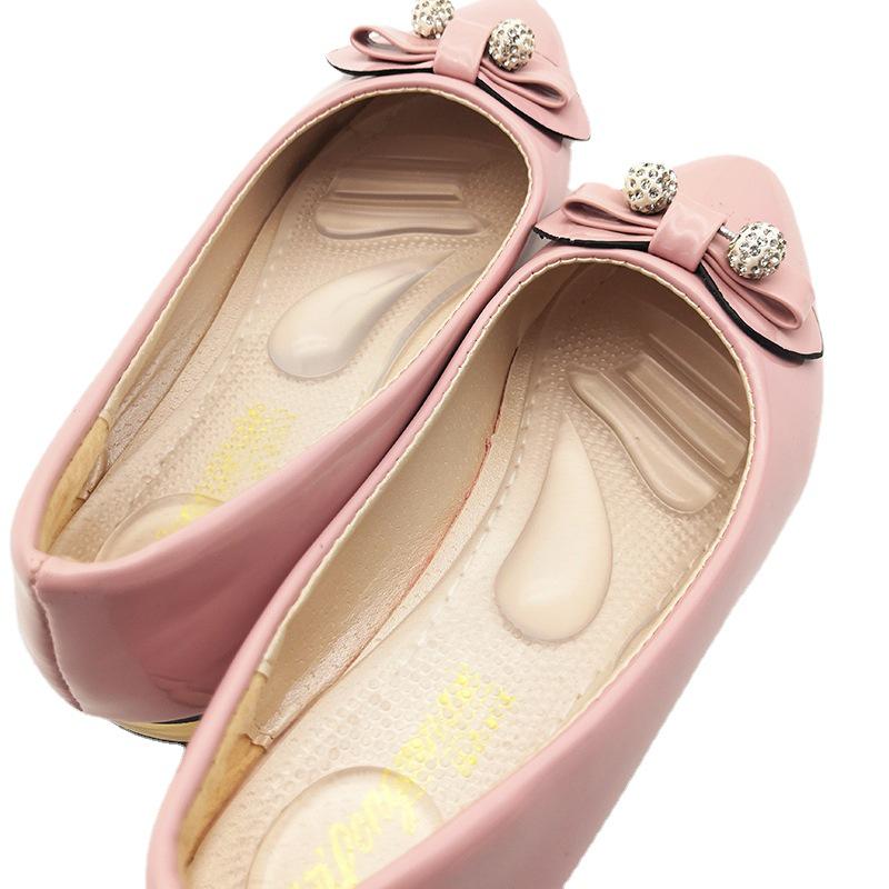 Transparent Silicone 3/4 Insole with Double Arch Support and Non-Slip Massage for High Heels