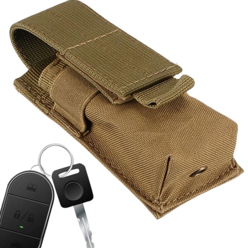 Flashlight Pouch | Flashlight Holder Holster | Elastic Cord Buckle Closure Torch Carry Case Light Nipper Military Fan Flashlight Bag Small Single Tool