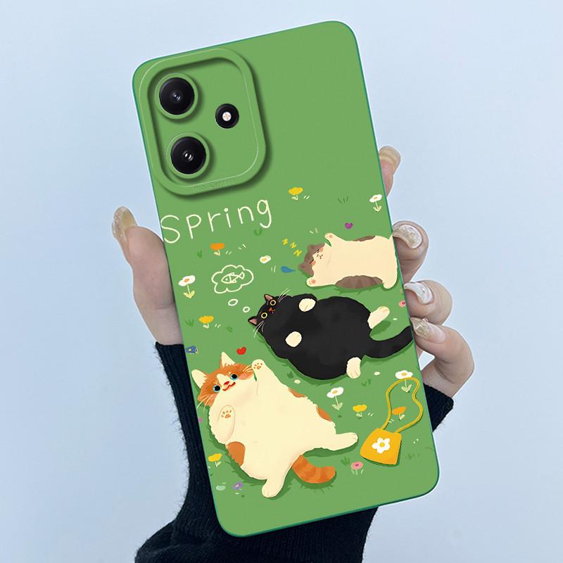Phone Case For Xiaomi POCO M6PRO 5G Redmi Note 12R 5G Cute Panda Sweet Girls Cats Shockproof Silicone Back Cover For Redmi 12 5G