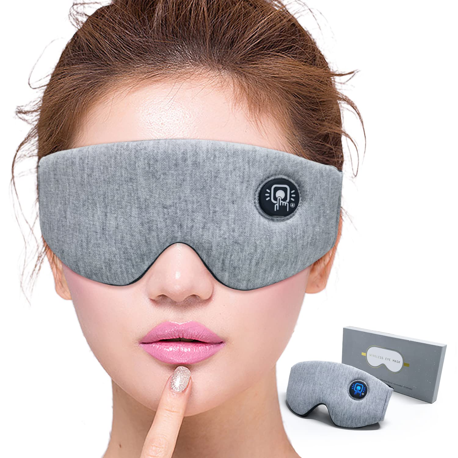 

USB-перезаряжаемая горячая маска для глаз, может использоваться до 8 раз непрерывно при полной зарядке, подарок в японской подарочной упаковке [Беспроводная] [Можно заряжать] [Звуковой сигнал]