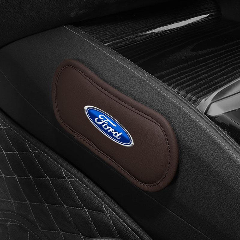 Leather Car Pillow Car Knee Pad Elastic Memory Foam Leg Pad For Ford Fiesta Ranger Focus Kuga Mustang MAX Transit Mondeo Esco
