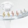 Anti-allergic Mini Earrings Hip-hop Small Minimalist Zircon Lightning Stud Earrings