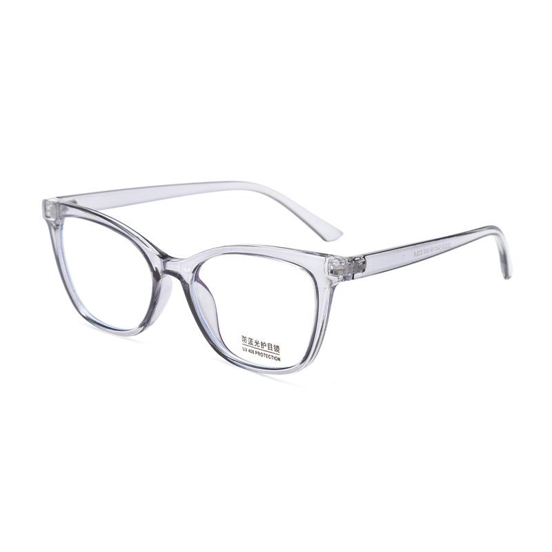 New cat eye fashion anti-blue flat glasses comfortable versatile plain glasses frame can be equipped with myopia mirror frame