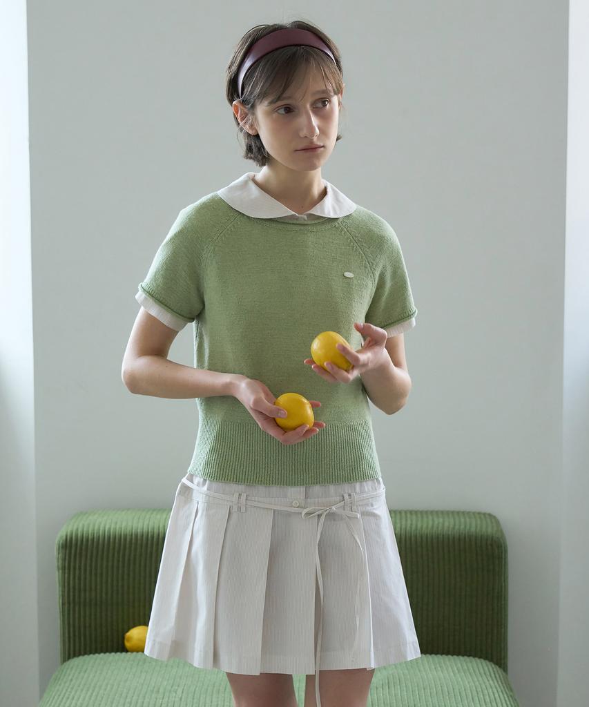 COVERNAT WOMAN Boucle Raglan Half Knit Lime