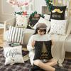 Christmas Pillow Case Nordic Hot Stamping Letter Print Office Sofa Pillow Case Home