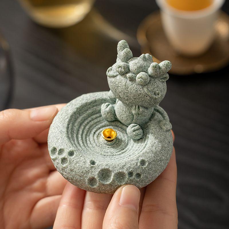 Sand Stone, Twelve Zodiac Animals,Pet Fragrance Seat,Living Room,Indoor Incense,Sandalwood,Tea Ceremony,Desktop Decoration
