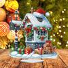 Christmas Acrylic Diamond Painting Napkin Rack DIY 5D Diamond Art Painting Paper Towel Holder Kit Home Desktop Decoration Craft