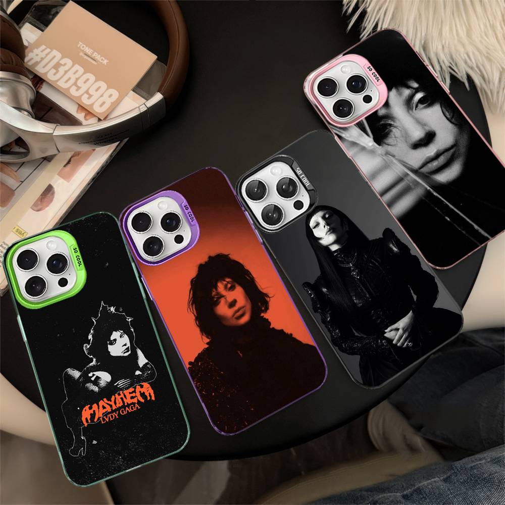 Singer L-Lady Gaga Mayhem Phone Case For IPhone 17 16 15 14 13 Pro Max Plus Matte Color Back Cover