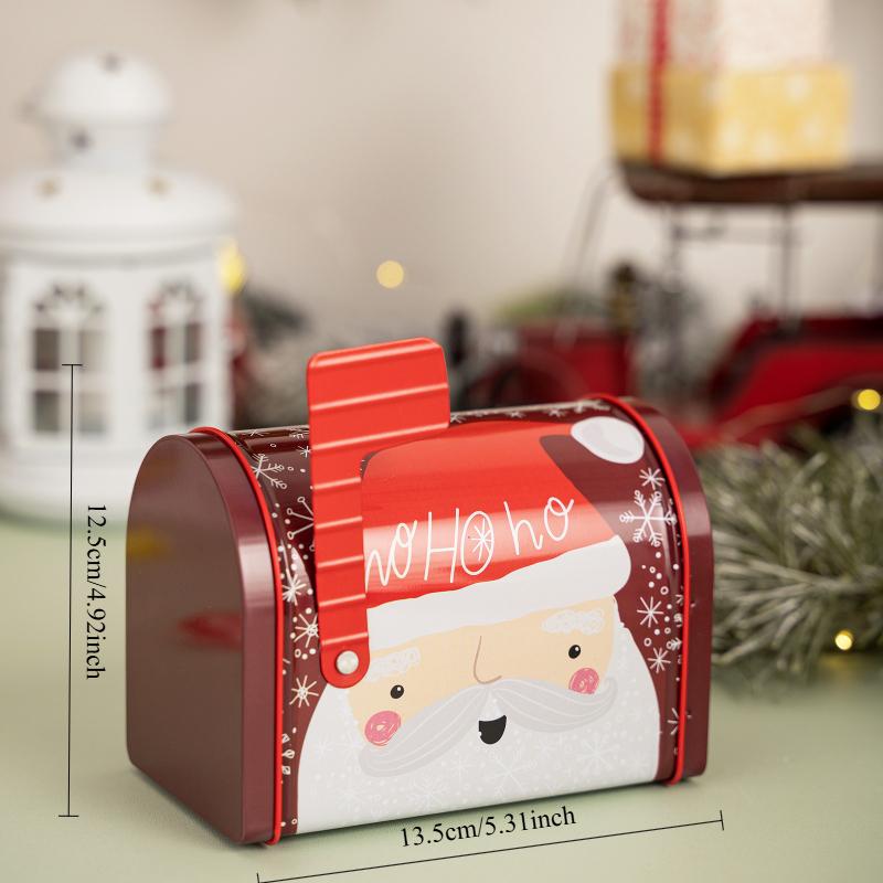

Tinplate Box Mailbox Christmas Decoration Supplies Christmas Gift Candy Box Ornaments