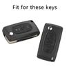 For Citroen C2 C3 C4 C5 C6 C8 for Peugeot 107 207 307 307S 308 407 607 Key Case Cover 2/3 Buttons Remote Shell Fob Accessories