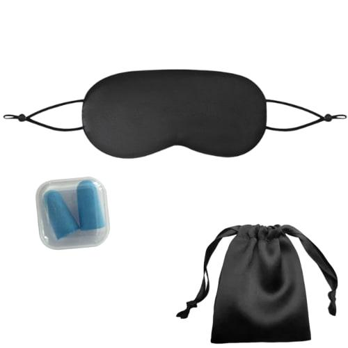 PrimeBlis Eye Mask, Lightweight, Soft, Satin Eye Cover for Sleeping, Made of Mulberry Silk, Suitable for All Seasons, Light Blocking, Restful Sleep, A