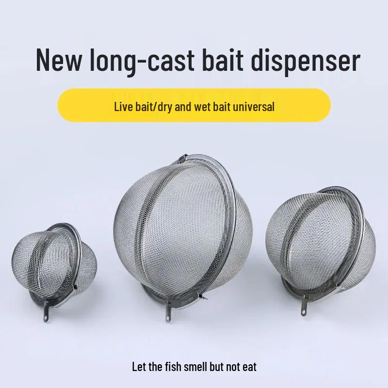 

New String Hook Bait Cage: Fine Mesh, Scent-Dispersing, Rust-Proof Stainless Steel.