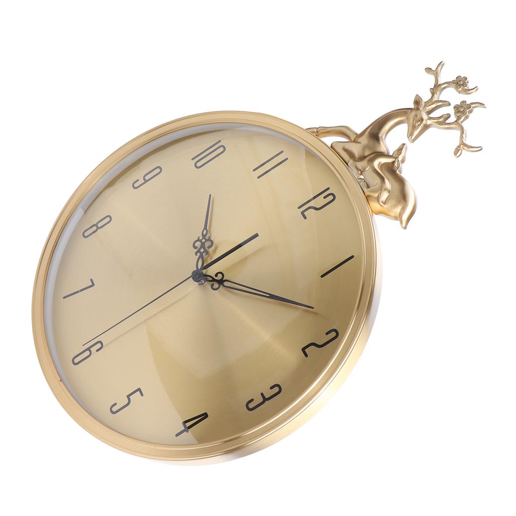 Round Wall Pendulum Clock Silent Wall Clock for Living Room Bedroom Home Decoration