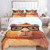 3pcs Glasses Capybara Print Duvet Cover Set -Includes 1 Duvet Cover and 2 Pillowcases, No Quilt Core, All-Season Home Decor  yy251111201