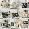 Breathable Canvas Toiletry Organizer With Flower Embroidery For Women And Men